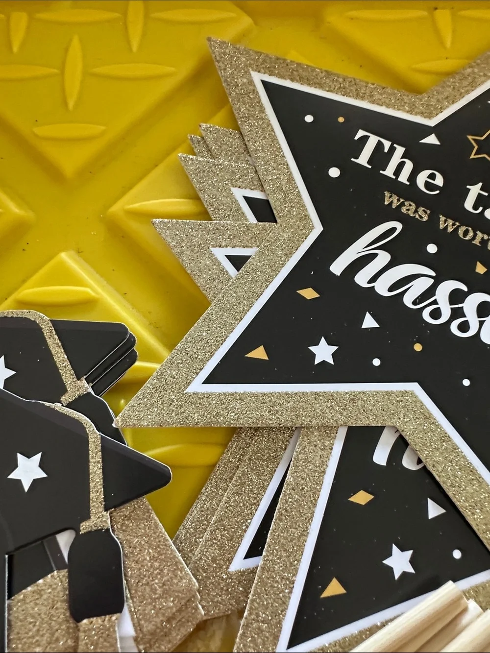 Graduation Party Supplies Pack - Gold, Yellow, Silver & Black plus more